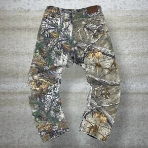 Vintage Realtree Hunting Camo Jeans Baggy Wide Leg Insulated Denim Wrangler 90s